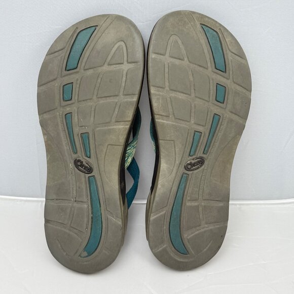 Chaco Z/Cloud Sandals W8 Black Teal Adjustable Straps Casual Outdoor Durable - Picture 5 of 8
